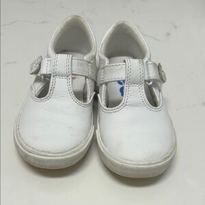 White Girls Keds T strap toddler shoes